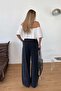 Women's Elastic Waist Double Pocket Modal Fabric Trousers Black - Mw0000339 - 5