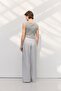 Wide Pleated Trousers Light Gray - 6