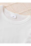 Girls White Puff Sleeve Top and Ruffle Mini Skirt Set - 4