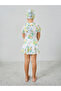 Girls Floral Swimsuit with Cap - 7