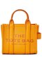 Women's Leather Mini Orange1 Shoulder Bag with Zipper Closure and Logo Detail