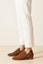 Darlene Real Leather Women's Summer Boots Tan Suede Velcro - 2