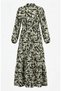 Half Buttoned Waist Tie Dress 0271-01 Khaki Green - 5