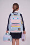 Relaxion 1814 Girls' Primary School School Bag Set of 3 with Pencil Holder Orthopedic Waterproof Lilac Blue Backpack - 2