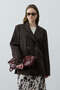 Double-Breasted Oversize Blazer Bitter Brown - 6