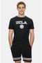 Gayley Set of 2 White & Black Crew Neck Printed 100% Cotton Standard Fit Men's T-Shirts - 2