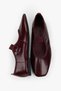 Women's Bless Burgundy Leather Elastic Sports Ballerinas - 3