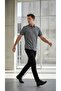 Short Sleeve Epaulet Buttoned Linen Shirt with Embroidery Detail Slim Fit - 3