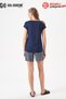 29154 Premium Women's Striped Short Sleeve Relaxed Fit Shorts Pajama Set - 3