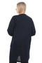 Women's Buttoned Pocketed V-Neck Casual Summer Combed Cotton Long Mother's Jacket Cardigan - 4
