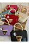 Hello Ki̇tty Figure Pearl Handle Mini Girls' Bag (Long Chain Strap Available) - 8