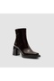 Burgundy Women's Heeled Boots [Cl010019] - 3