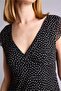 V-Neck Polka Dot Short Sleeve Mini Dress H1964Ax26Sp - 4