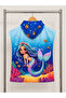 Girl's Mermaid Patterned Hooded Beach Towel Poncho - 3