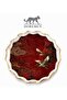 Luxury Glass Surface Presentation Tray 38 cm - Tea and Coffee Serving Tray - Decorative Round Tray with Gold Detail
