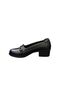 Genuine Leather Women's Shoes Short Heeled Orthopedic Comfortable Daily Stylish Mother's Shoes Inner and Outer Leather Poly Sole - 3
