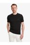 Black Slim Fit Crew Neck Knitwear T-Shirt 50320807-Vr046