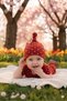 Newborn Girl and Boy Baby 100% Cotton Piece Combed Cotton Extra Soft Lightweight Anti-Sweat Beanie - 6