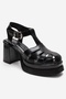 Rovena Black Platform Block Heeled Women's Sandals - 3