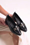 Cc 3594 Black Lightweight Comfortable Patent Leather Daily Women's Ballerinas - 3