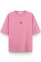 Women's / Men's Semi Oversize T-Shirt Do with Love Back Printed Pink T-Shirt 1382 - 2