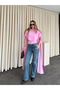 Powder Pink Cape Blouse - 1030 - 5