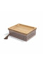 Rectangle Wooden Candy Tray with Mauve Taupe Metal Base – 28 × 18 cm - 3