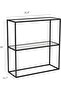 Modern Glass Console Table with Storage - Pre Assembled 31.5” 2-Tier Entryway, Sofa - 2