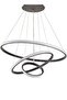 Modern Lighting, Chandelier, Light, Modern chandelier, Black Color, 60+40+20 cm, Suitable for living room, bed room, kitchen, Adjustable height