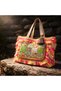 Women's Authentic Ethnic Patterned Multi-Colored Tassel Bag - 3