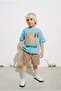 Boy's Cotton Dog Print T-Shirt Shorts Set - 2