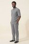 Gray Wide Fit 100% Cotton Muslin Fabric Stand Collar Short Sleeve Men's Hajj Umrah Set Casual Daily Wear - 5
