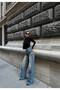 Trend Special Design Wide Leg Side Zipper Detail Super Baggy Jean Loose Comfortable Fit Denim Pants-Trend Special Design Wide Leg Side Zipper Detail Super Baggy Jean Loose Fit Denim Pants