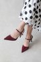 Stella Women's Heeled Patent Leather Shoes Burgundy - 2