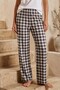 Large Size Women's Plaid Viscose Fabric Combed Cotton Battal Single Pajama Bottom 22 Beige - 2