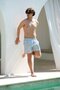 Quick-Drying Patterned Men's Swim Shorts with Pockets-26142