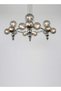 Modern Lighting, Modern Chandelier, Light, Silver Color, 100x35x60 cm, Suitable for bedroom and living room, Glass Material, Adjustable height