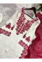 White Roman Silk Embroidered Kurta Pant Set with Georgette Dupatta - HRT7702 | White