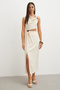 Drapeli Cut-Out Elbise - 2