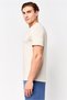 Men Sportswear Fit Short Sleeve Outdoor T-Shirt, Beige - 3