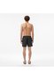 Men's Elastic Waistband Quick-Drying Fabric Black Swim Shorts - 2