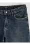 Lcw Jeans İndigo High Waist Wideleg Women's Jean Trousers - 6