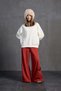 Ecru Slogan Oversize Sweatshirt 18217 - 3
