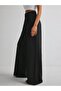 High Waist Wide Leg Draped Women's Trousers with Front V Detail - 6