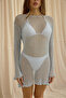 Lefkada Slim Blue Mini Knitwear Dress - 7