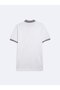 Contrast Detailed Zippered White T-Shirt - 2