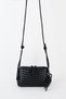Women's Nazen Black Knitted Design Faux Leather Small Size Zipper Closure Handbag and Shoulder Bag - 3