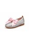 Mia&Lui Girls' Shiny Ribbon Detailed Ballerinas 21-35 Silver - 2