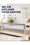 180 cm Bed Barrier - Mega Size Safety Barrier Protective Barrier, Baby Barrier Large Size - Gray