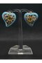 Love Themed Blue Enamel Women's Steel Titanium Earrings with Heart and Flower Figures Summer Stylish Style New Gift Jewelry Accessory